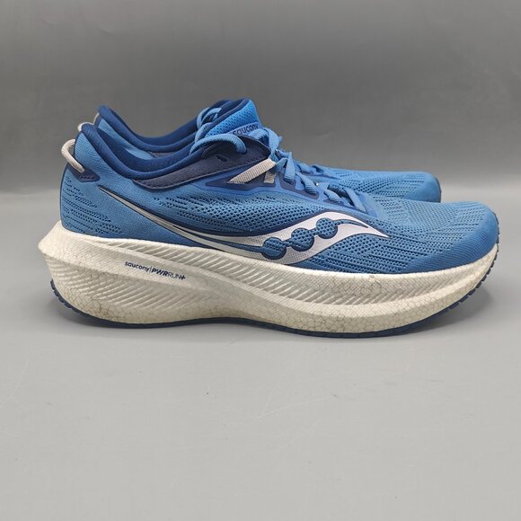 Saucony Triumph 21 Women's Size 8.5 Blue White Running Athletic Shoes - Picture 1 of 11